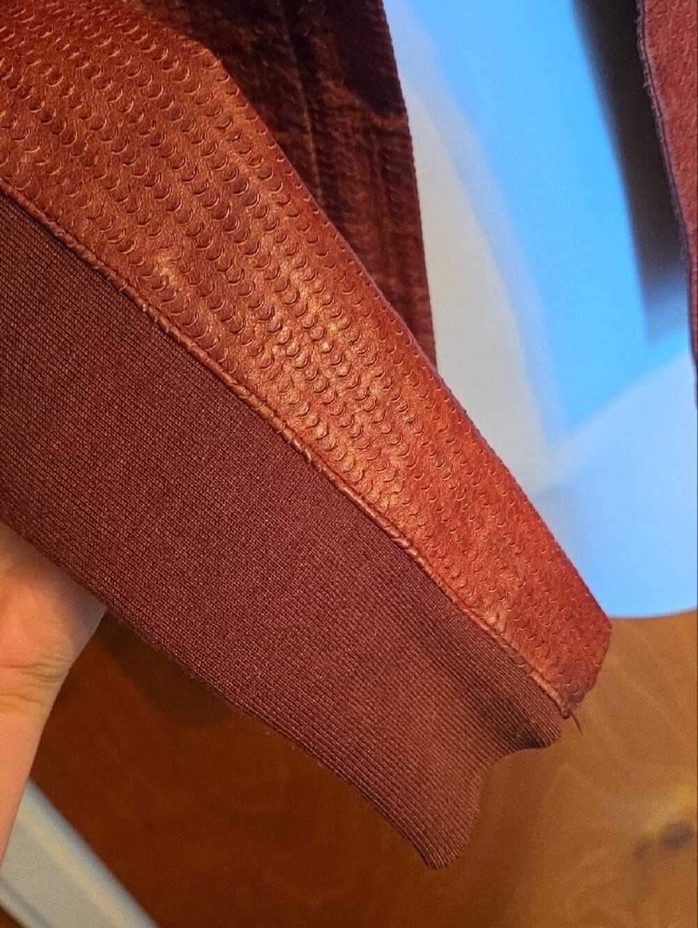 Vero Moda Rust-Brown Textured Faux-Leather Moto Jacket - Picture 3 of 9